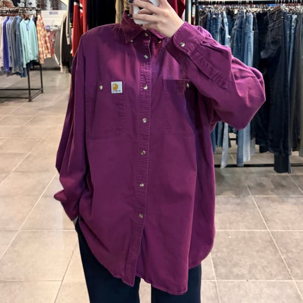 [NO.9] Carhartt 칼하트 긴팔 셔츠 마젠타 핑크