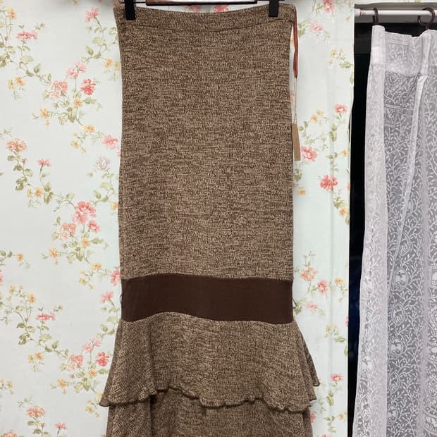 니트 머메이드 롱스커트