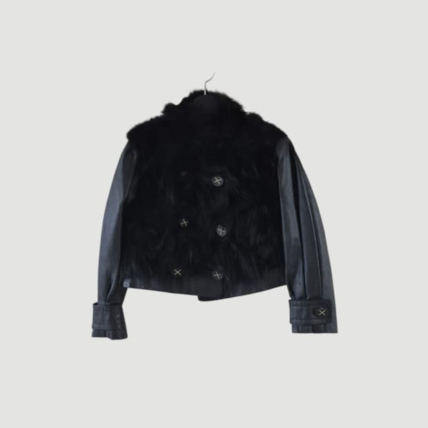 [55]빈티지 y2k 리얼가죽 크롭 숏자켓 Women