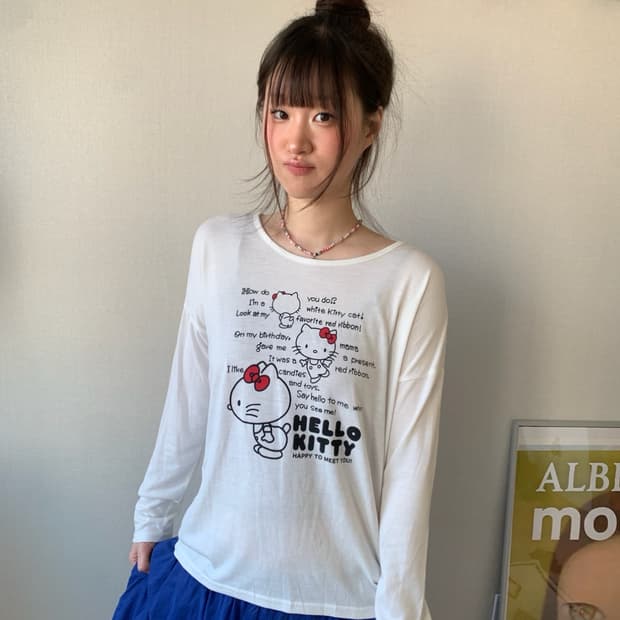 hello kitty printing top