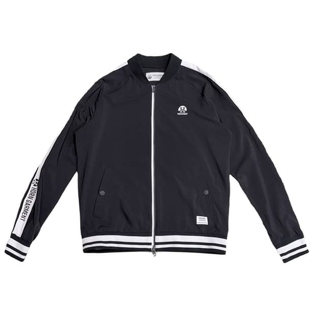 HORN GARMENT 블랙 솔리드 경량 펀칭 윈드브레이커 L