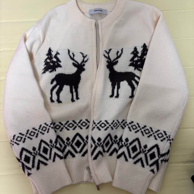 8seconds 노르딕 니트 집업