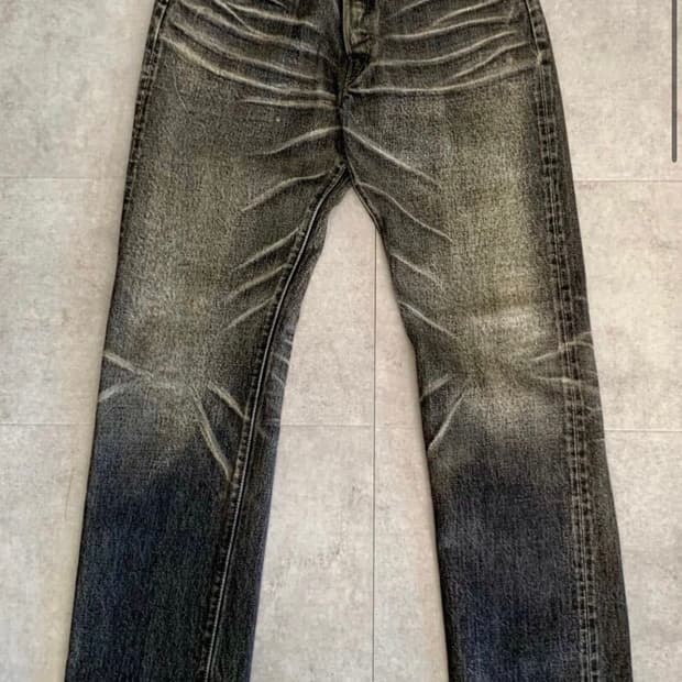 드님 워싱 데님 청바지 32