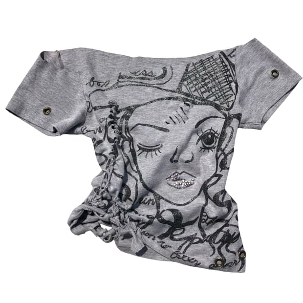 Wink girl glitter knot top