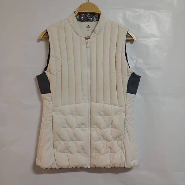 (S,90)아디다스골프 구스다운 패딩베스트 조끼 화이트
