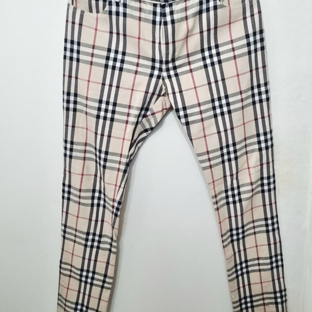 버버리 체크 바지 27사이즈