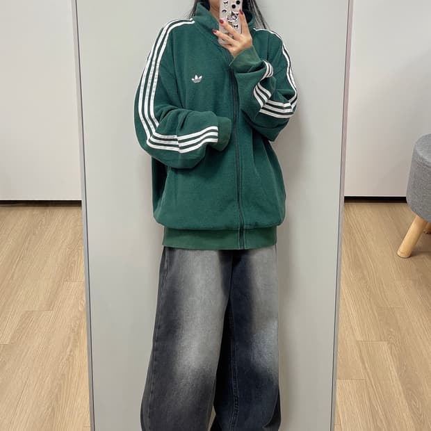 아디다스 오리지널 그린 부클 트랙탑 져지