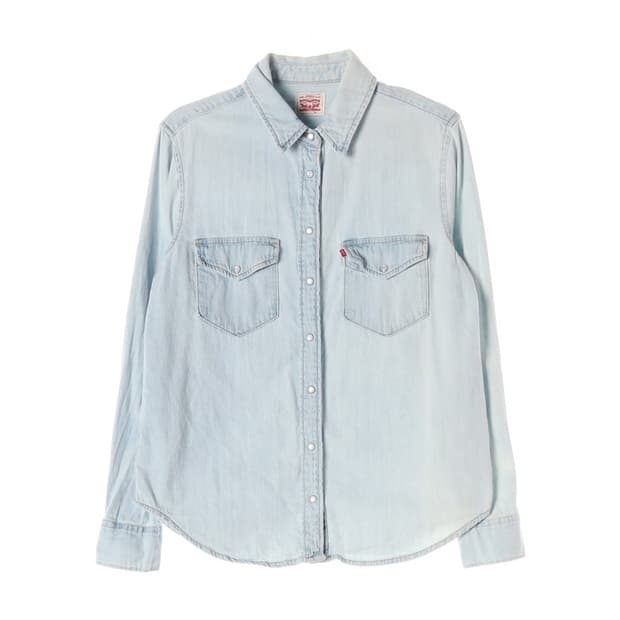 리바이스 웨스턴 연청 데님 셔츠 S