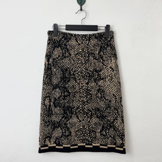 90s 이태리 빈티지 파이톤 니트 스커트