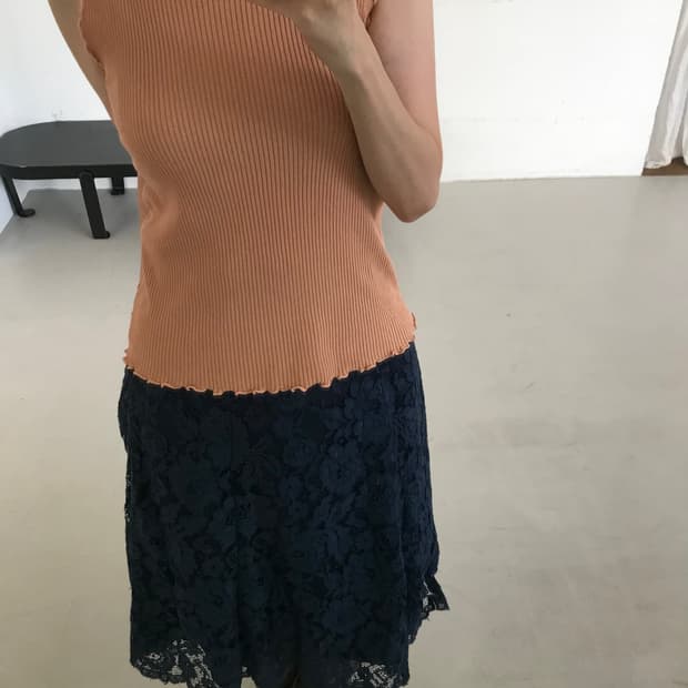 vintage peach sleeveless