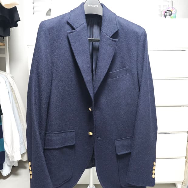 리넥츠 아브라함문 트위드 색컷 블레이저 (네이비) 3 사이즈