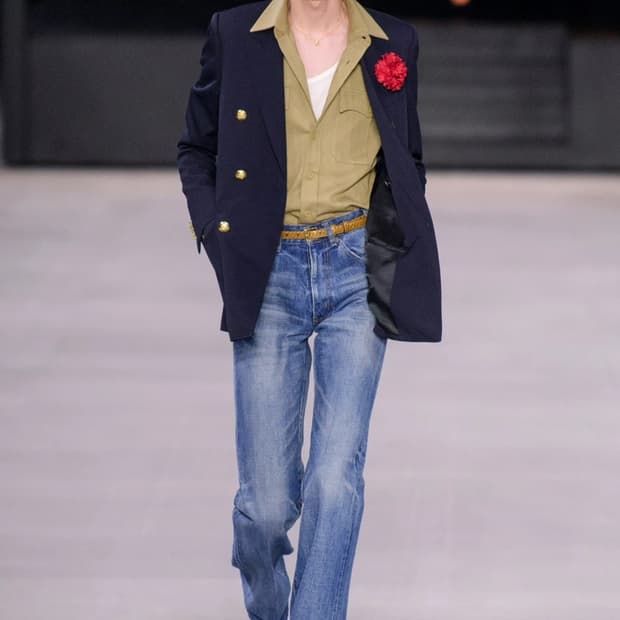 [강동원님 착용] 셀린느 20ss 네이비 금장 버튼 자켓