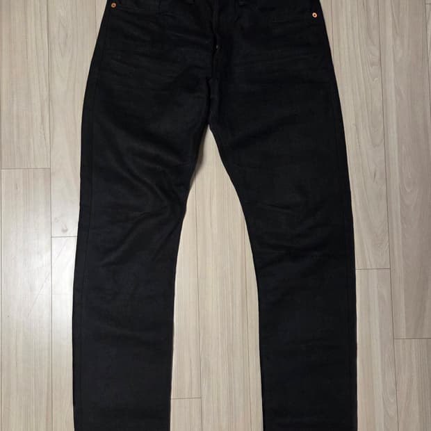 RRL 더블알엘 블랙온블랙 셀비지 데님 팬츠 30