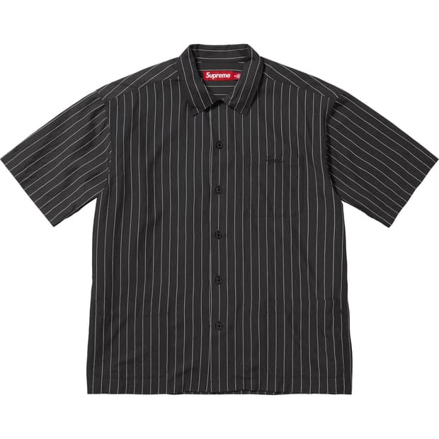 슈프림 스트라이프 숏슬리브 파자마 셔츠 블랙 - 25SS M