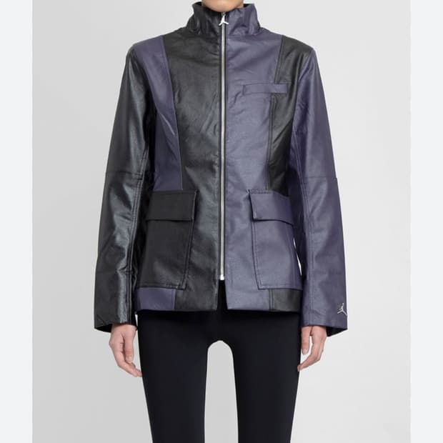 나이키 조던 여성 뉴 클래식 캡슐 2.0 가죽 자켓 M _ 블랙/퍼플