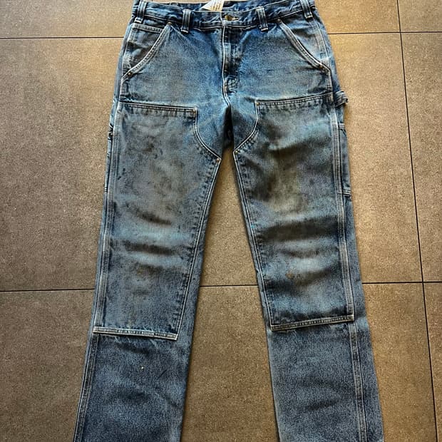 [34x32] 칼하트 OG 더블니 데님 페이드