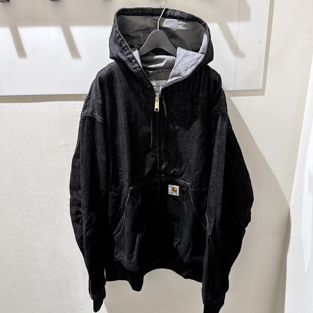 (정품/새상품) CARHARTT 칼하트 남성 블랙 데님 액티브 자켓