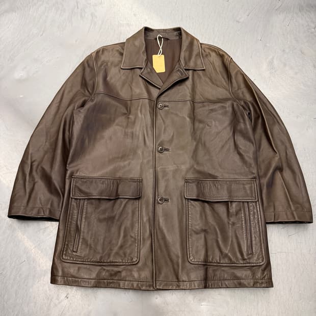 ERMENEGILDO ZEGNA LEATHER 에르메네질도제냐 가죽자켓