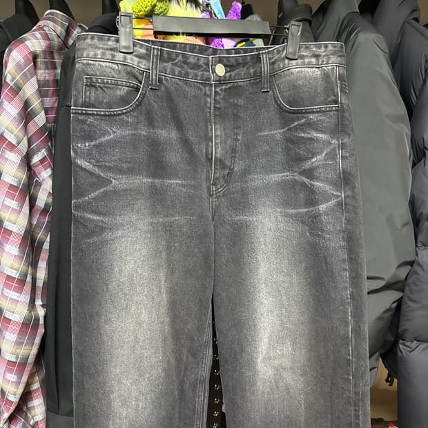 솔리드옴므 흑청 데님 팬츠 48size