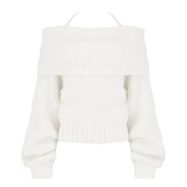 구해요!!!)클리시어 팔레트 오프숄더 니트 화이트