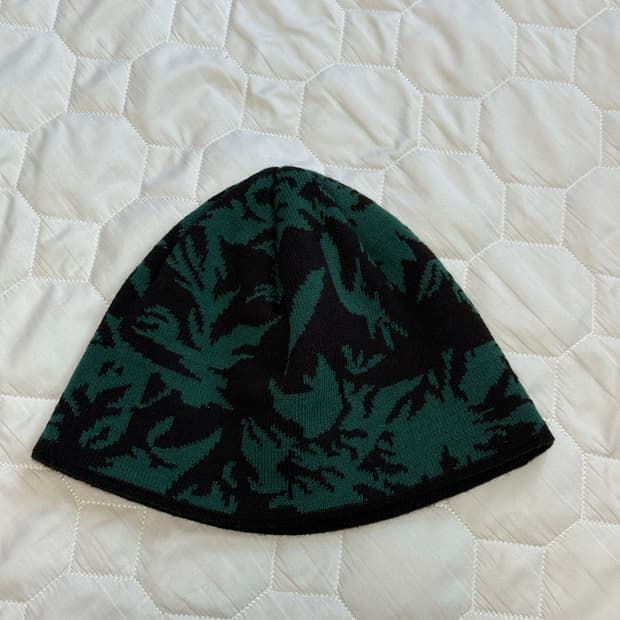 예스아이씨 자카드 비니 그린