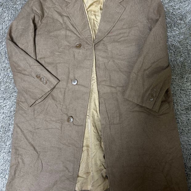 일제 미쓰코시 울 체크코트 사이 105