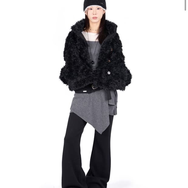 릿킴 퍼자켓 블랙