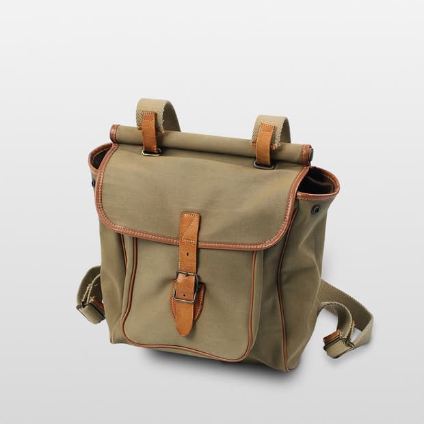 SAZABY'S Canvas Leather Trim Backpack MM