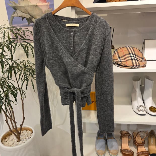 (새상품) octette 오떼뜨 알파카 혼방 울 가디건 베스트 세트