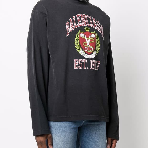 Balenciaga college hoodie overfit