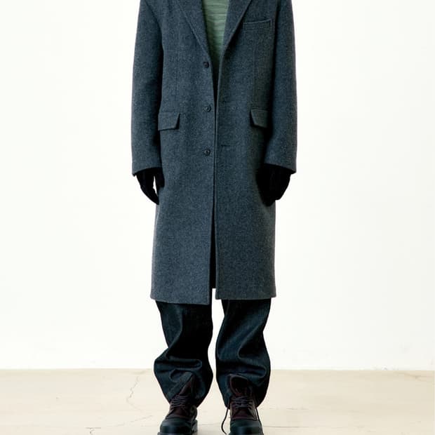 쿠어 알파카 롱 싱글코트