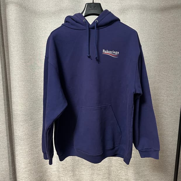 발렌시아가 웨이브로고 후드티 퍼플 (L)