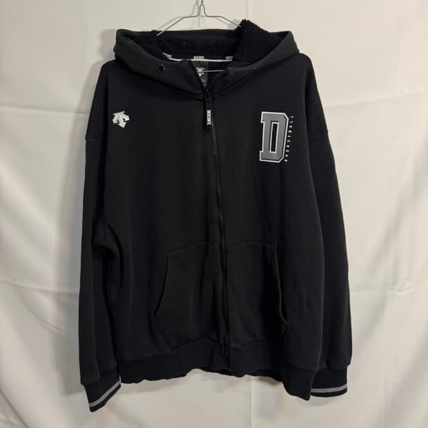 데상트 베이스볼 기모 후드집업