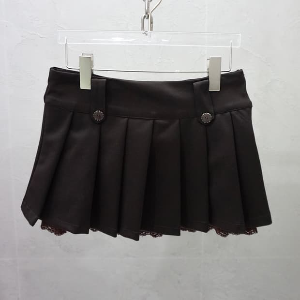 Brown Pleats Skirt