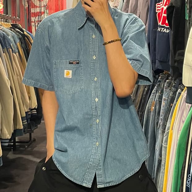[IM] carhartt 칼하트 연청 반팔셔츠