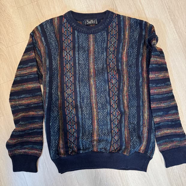 [이탈리아 빈티지] Saffo 쿠지 패턴 니트