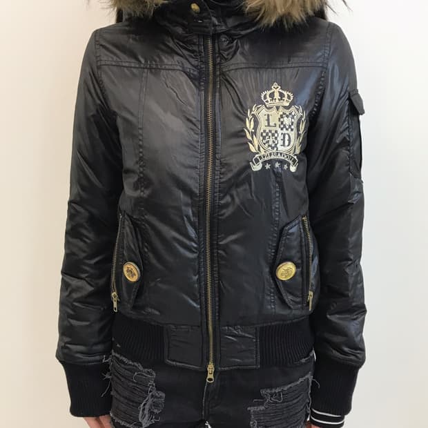 LIZ LISA Gyaru Black Short Flight Jacket