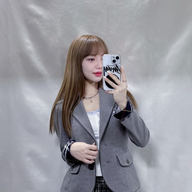 버버리 블루라벨 프레피룩 버튼 자켓 