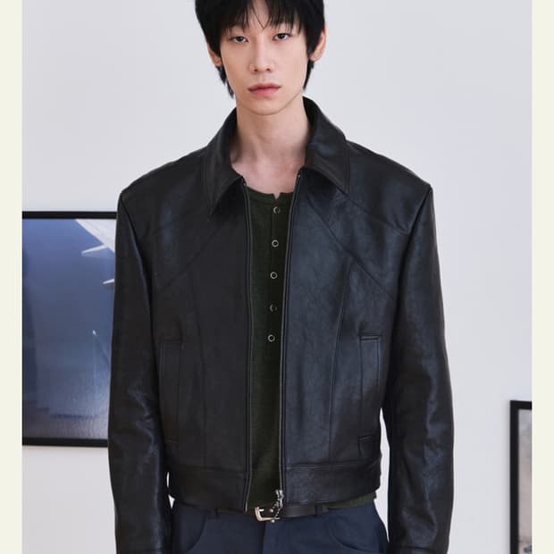 웨이비니스 프레임 크롭 레더