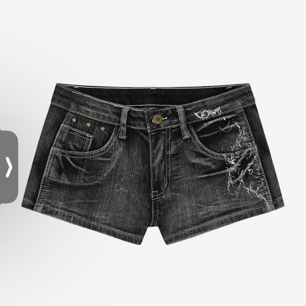 길라아카이브 숏팬츠 TATTOOED GRAPHIC DENIM SHORTS