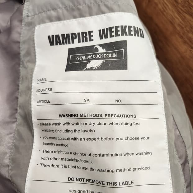 벰파이어위켄드 덕다운사파리형패딩점퍼