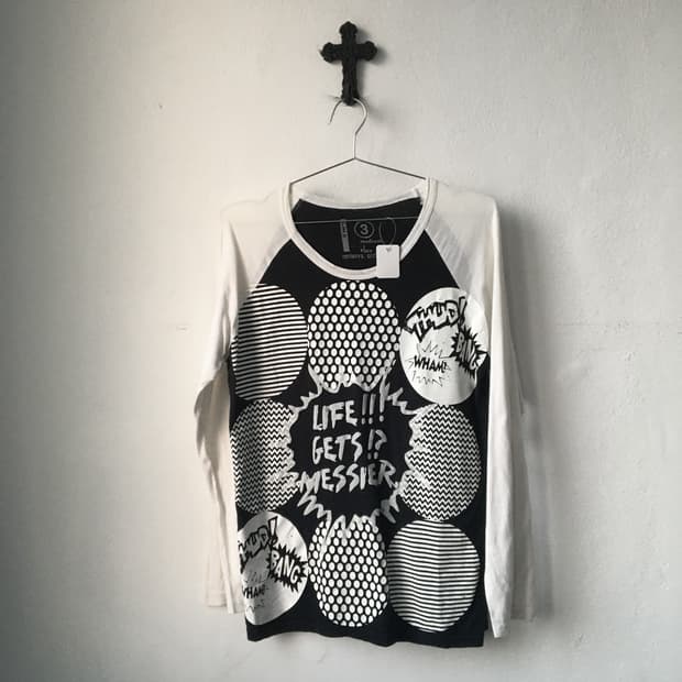 Pattern printing raglan sleeve