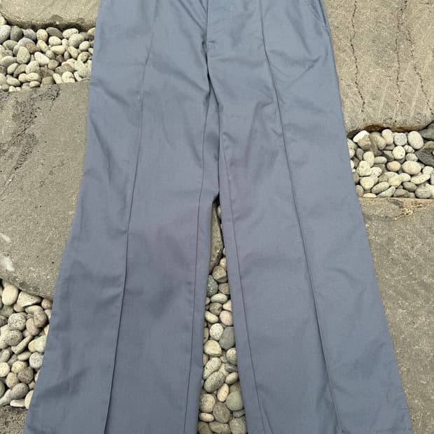 1970s VETEMENT LABOR GREY 프렌치워크 플레어팬츠