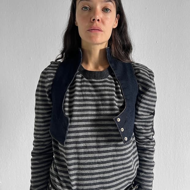 [S]기마구아스 Diego 스트라이프 니트/그레이