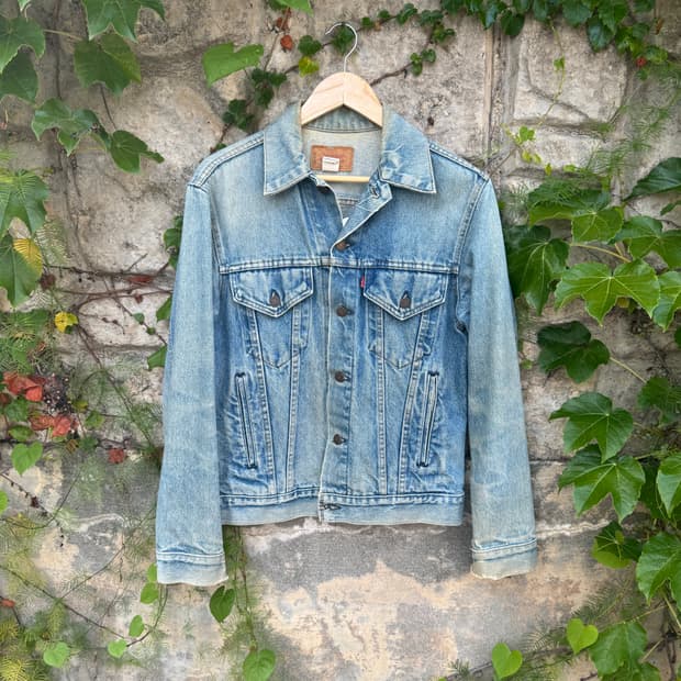 80s levis 리바이스 하드 페이딩 3rd 데님 트러커 자켓 usa