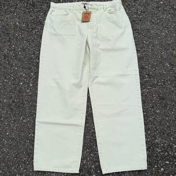 Stussy Big 'Ol Jeans In Cream 스투시 팬츠