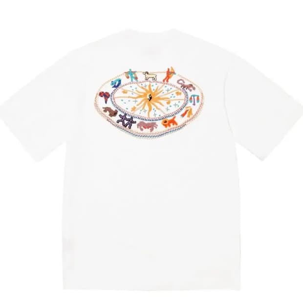 (새상품)슈프림 Supreme 조디악 숏슬리브 탑 화이트 반팔 사이즈 S