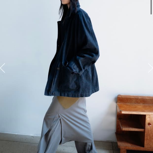 모노하 Monoha Cotton denim jacket (dark nav
