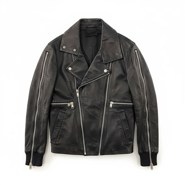 Diesel Black Gold 가죽 라이더 자켓 44