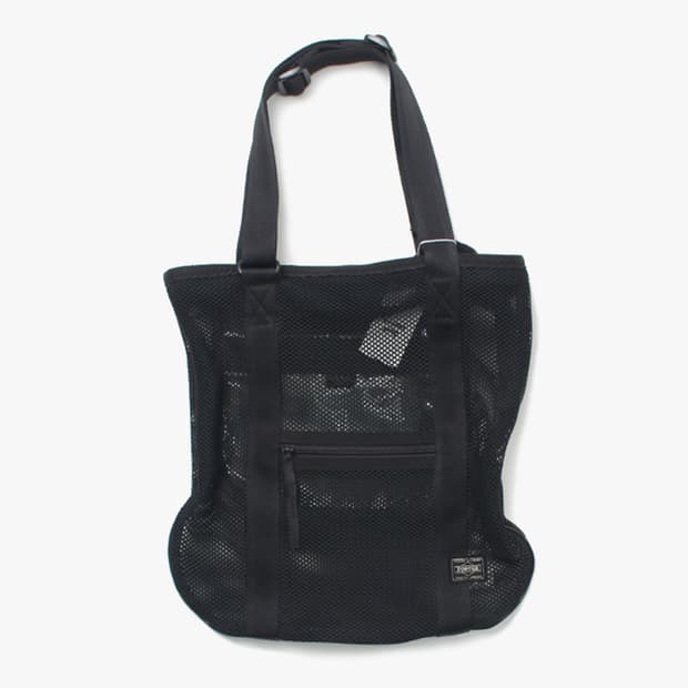 PORTER "Black Mesh Tote Bag"